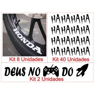 Adesivo Combo Roda Honda Kit 8 Unidades Kit Ha Ha Ha 40 Unidades