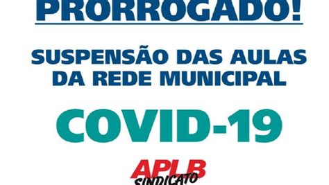 SuspensÃo Das Aulas Na Rede Municipal É Prorrogada AtÉ 15 De Junho