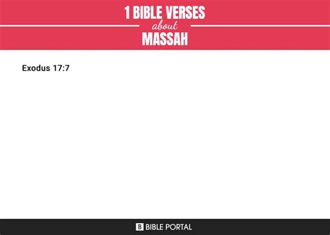 1 Bible Verses About Massah