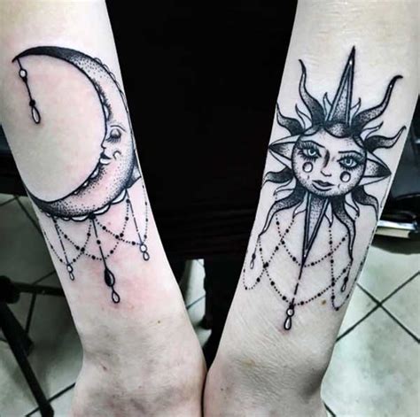 sun and moon tattoos