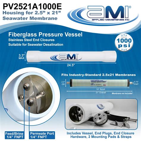 Seawater Ro Membrane Housing For X Swro Membrane Psi