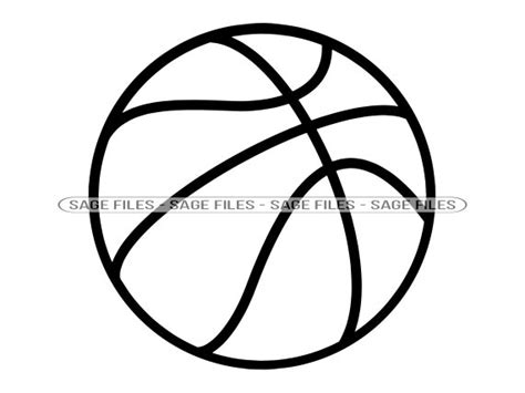 Basketball Outline 4 SVG Basketball SVG Basketball Clipart - Etsy