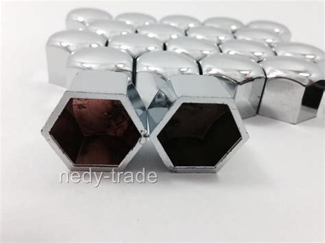 X Alloy Wheel Chrome Nut Caps Bolt Head Covers Mm Universal Ebay