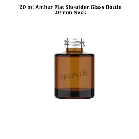 Ml Flat Shoulder Amber Glass Bottle At Rs Piece Amber Bottle