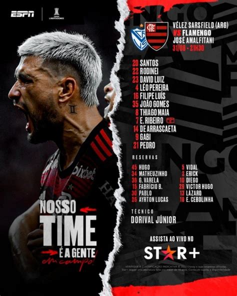 Flamengo Vs Vélez Formación En Copa Libertadores Arturo Vidal Y Erick