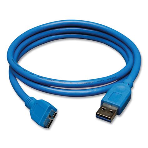 USB 3.0 SuperSpeed Device Cable, 3 ft, Blue