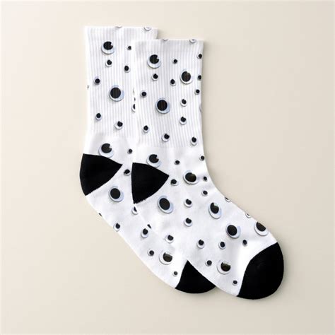 Googly Eyes Black And White Funny Cute Socks Zazzle