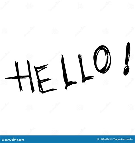 Lettering Hello Vector Calligraphy Word Hello Hello Handwritten Font