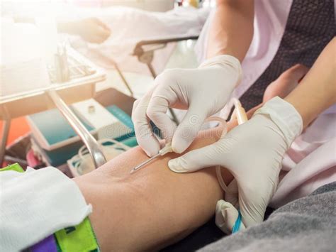 Nurse Receiving Blood From Blood Donor Stock Image Image Of Equipment