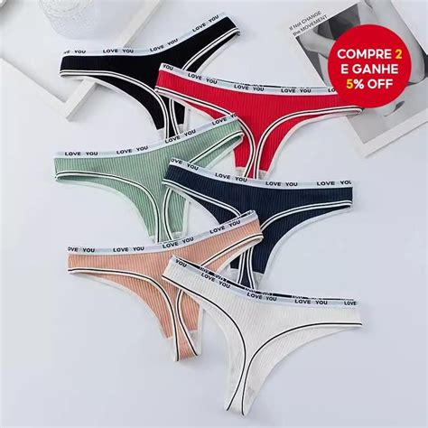 Conjunto de Lingerie Sexy Feminina 5 peças Tanga Triangular M XL Sutiã e Calcinha de