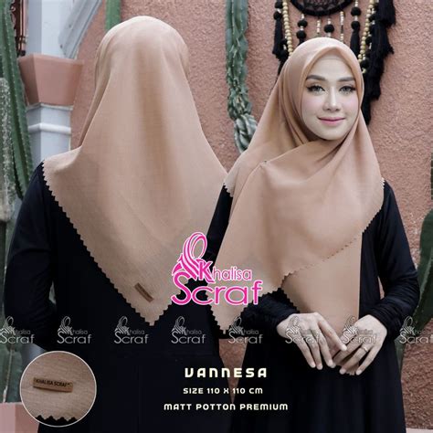 Jual Terbaru Khalisa Scraf Segi Empat Vanesa Jilbab Sekolah Hijab