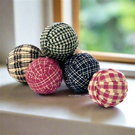 Primitive Farmhouse 6 pc Small Rag Ball Bowl Filler 1.5" – The Primitive Pineapple Collection