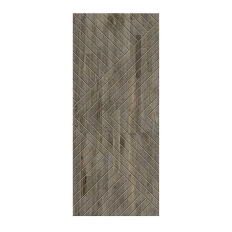 CALHOME 42 In X 96 In Hollow Core Weather Gray Stained Pine Wood