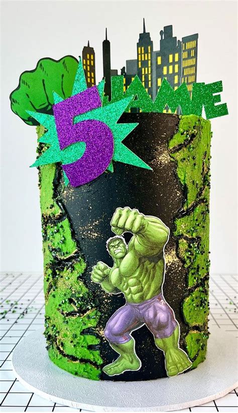 Smashingly Delicious Incredible Hulk Birthday Cake Ideas In