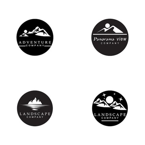 Icône de montagne Logo Template Vector illustration design Vecteur