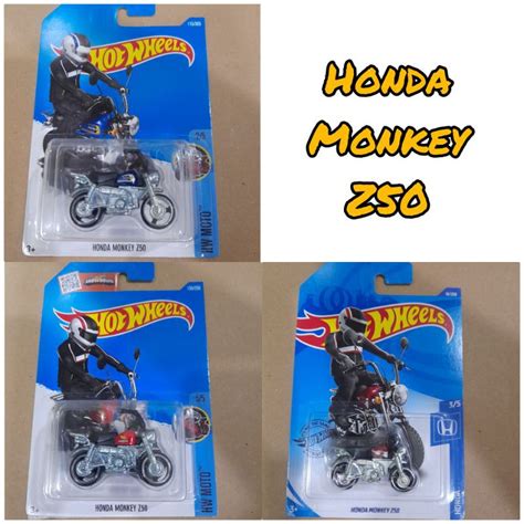Hot Wheels Honda Monkey Z50 Red Blue Maroon HotWheels Motor Bike Shopee Malaysia