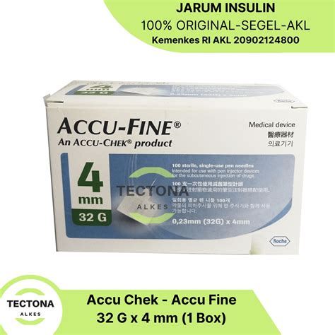 Jual Jarum Insulin Accufine Pen Needle Gx Mm By Accu Chek Box