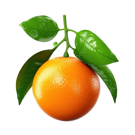 Ai Generative Orange Fruit With Leaves Orange Fruit Pattern Png