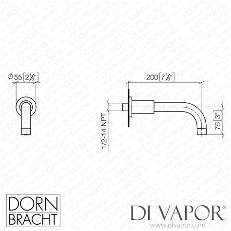 Dornbracht Tara Bath Spout For Wall Mounting Matte White 13 801 892