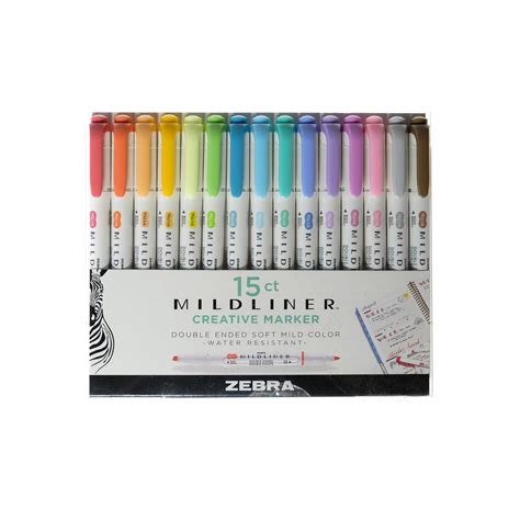 Zebra Pens Mildliner Double Ended Highlighter Set Of Assorted