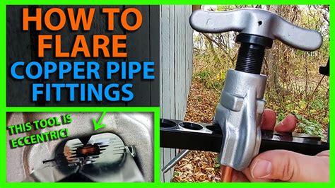 How To Flare Copper Pipe Fittings Eccentric Flare Tool Youtube