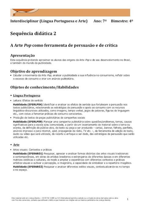 DOCX Pnld Moderna Br Web View Resposta Esperada Romero Britto