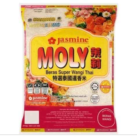 Jasmine Moly Fragrant Rice Beras Super Wangi Thai 5kg Shopee Malaysia