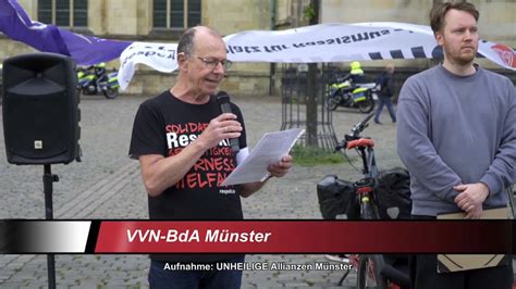 Münster Lauter Protest gegen Verschwörungsideolog innen auf dem