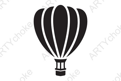 Hot Air Balloon SVG File for Cricut Gráfico por artychoke design Creative Fabrica