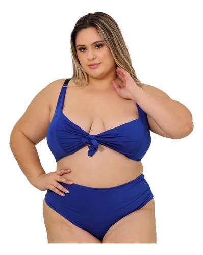 Biquíni Hot Pant Plus Size Laço Cintura Alta Estampado Verão MercadoLivre