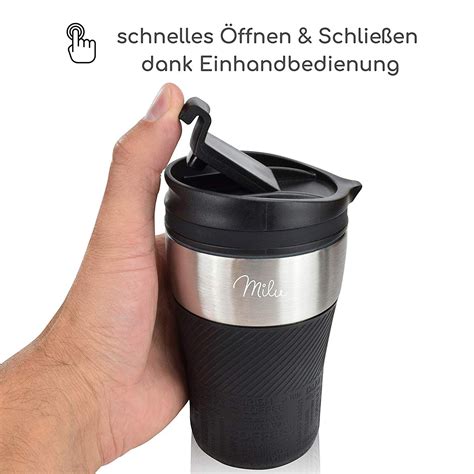 Milu Thermobecher Isolierbecher Kaffeebecher To Go Ml