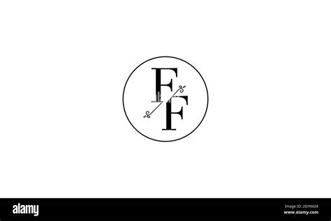 LETTERS FF LOGO DESIGN WITH NEGATIVE SPACE EFFECT FOR ILLUSTRATION USE