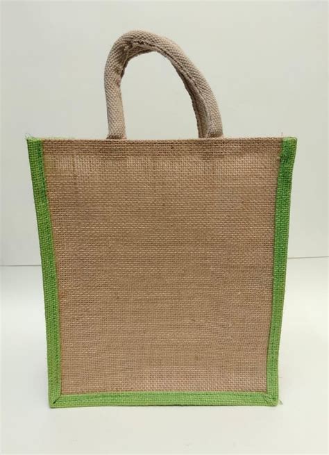 Sandle And Green 1 Kg Hand Crafted Plain Jute Bag Size 40 X 25 X 18