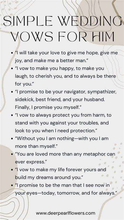 50 Wedding Vows For Him 2025 [examples Tips And Guides]