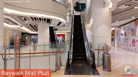 Schindler 9300 Ae Escalators At Baywalk Mall Jakarta Indonesia Youtube