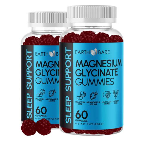 Buy Magnesium Glycinate Gummies 120 EXTRA STRENGTH Melatonin With