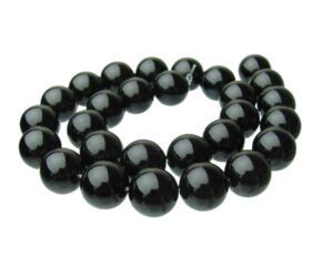 Black Onyx Round Gemstone Beads 14mm Strand My Beads