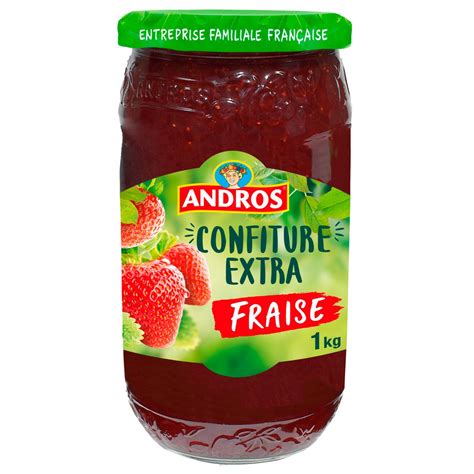 ANDROS Confiture Extra De Fraises 1kg Pas Cher Auchan Fr