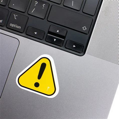 Warning Sign ! Laptop Sticker - Diwan