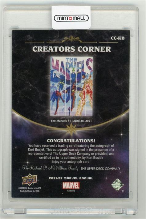 Mint Lab Tokyo Upper Deck Marvel Annual Creators