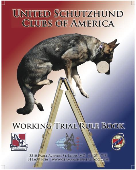 USCA Rule Book Cover - United Schutzhund Clubs of America