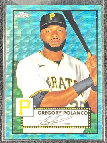 Topps Chrome Platinum Anniversary Gregory Polanco Aqua Wave