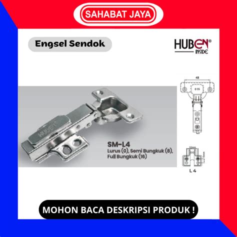 Jual Huben Engsel Sendok Slow Motion Soft Close Hidrolis Sm M L