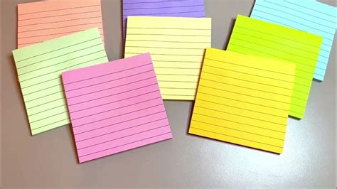 Yeecok Lined Sticky Notes 4x4 In Pastel Colorful Ruled Post Stickies