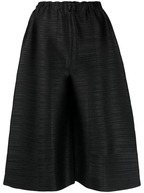 Issey Miyake Sculpted A Line Midi Skirt In Black Modesens