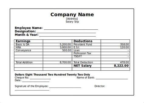 Sample Payslip Format Philippines