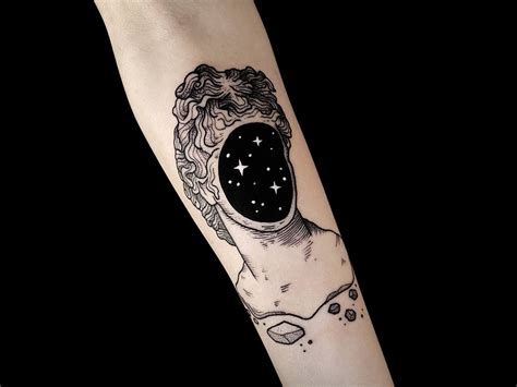 Cosmos Collide And Consume In Blackwork Tattoos By Nik Square Tattoo