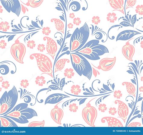 Romantic Seamless Floral Pattern Stock Vector Illustration Of Leaf