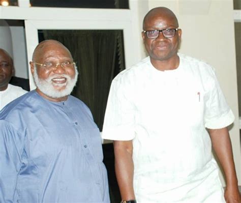 Gov Fayose All Smiles As He Visits Ex Military Head Of State