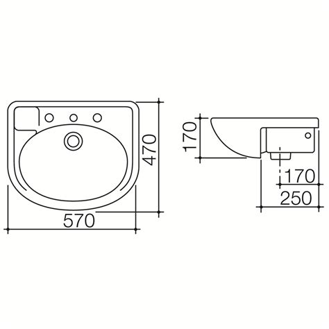 Caroma Laser Semi Recessed Basin With 3 Tap Holes Bunnings Warehouse